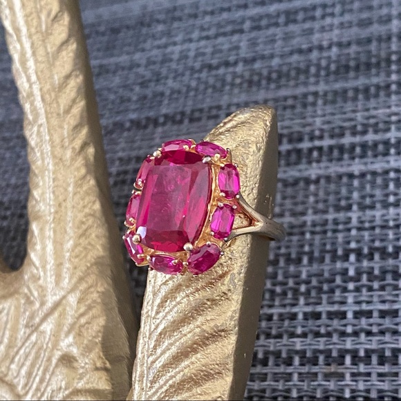 New 925 Lab Ruby Ring 8.5 - Picture 4 of 7